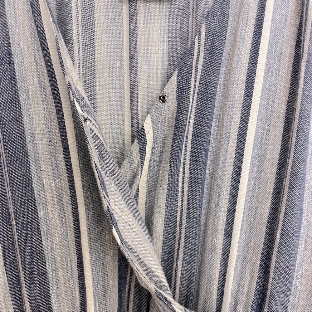 NWT SPLENDID Chambray Multi Stripe Tulip Sleeve Dress - Picture 8 of 9